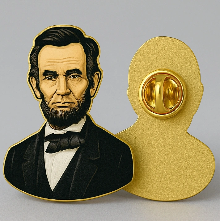 Abraham Lincoln’s Enamel Lapel Pins Badges - CustomBlitz.com