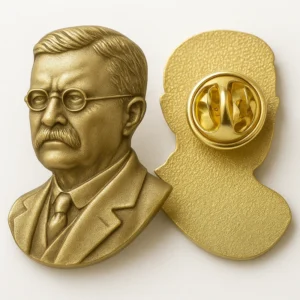 Theodore Roosevelt’s 3D Metal Lapel Pins Badges - CustomBlitz.com