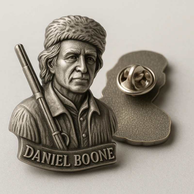 Daniel Boone’s 3D Metal Lapel Pins Badges - CustomBlitz.com