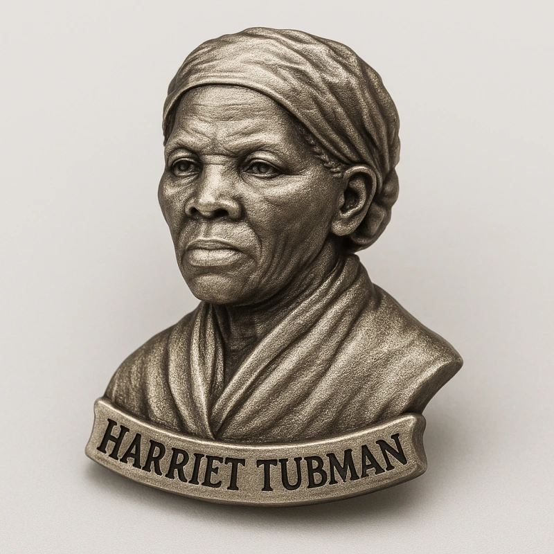 Harriet Tubman’s 3D Metal Lapel Pins Badges - CustomBlitz.com