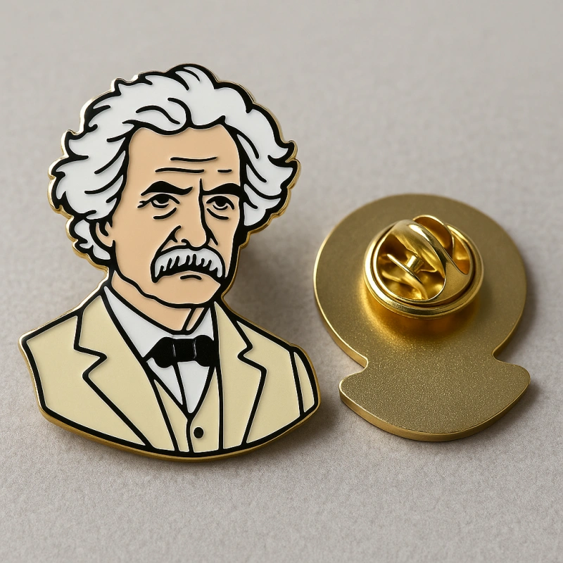 Mark Twain’s Enamel Lapel Pins Badges - CustomBlitz.com