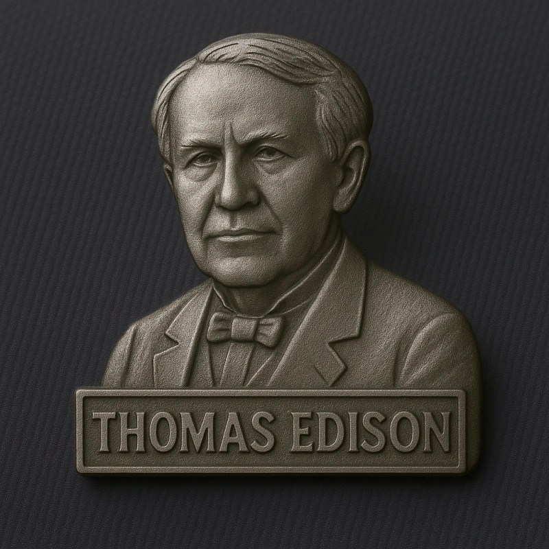 Custom Thomas Edison’s Metal Lapel Pins Badges - CustomBlitz.com