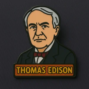 Thomas Edison’s Enamel Lapel Pins Badges - CustomBlitz.com