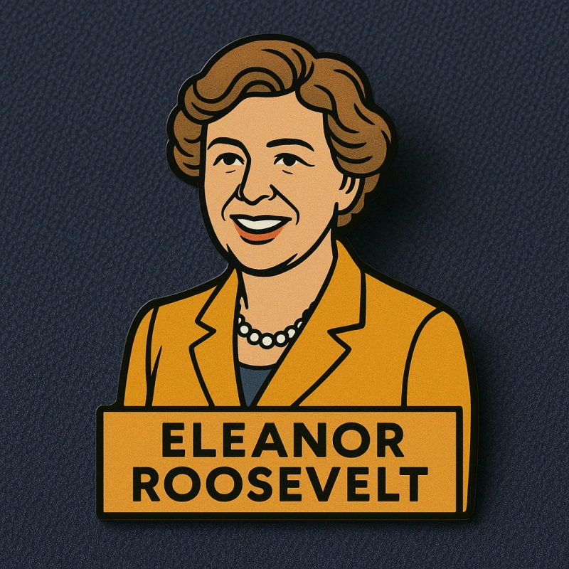 Eleanor Roosevelt’s Enamel Lapel Pins & Badges - CustomBlitz.com