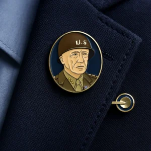Custom General Patton’s Military Lapel Pins Badges Usage Scenario - CustomBlitz.com