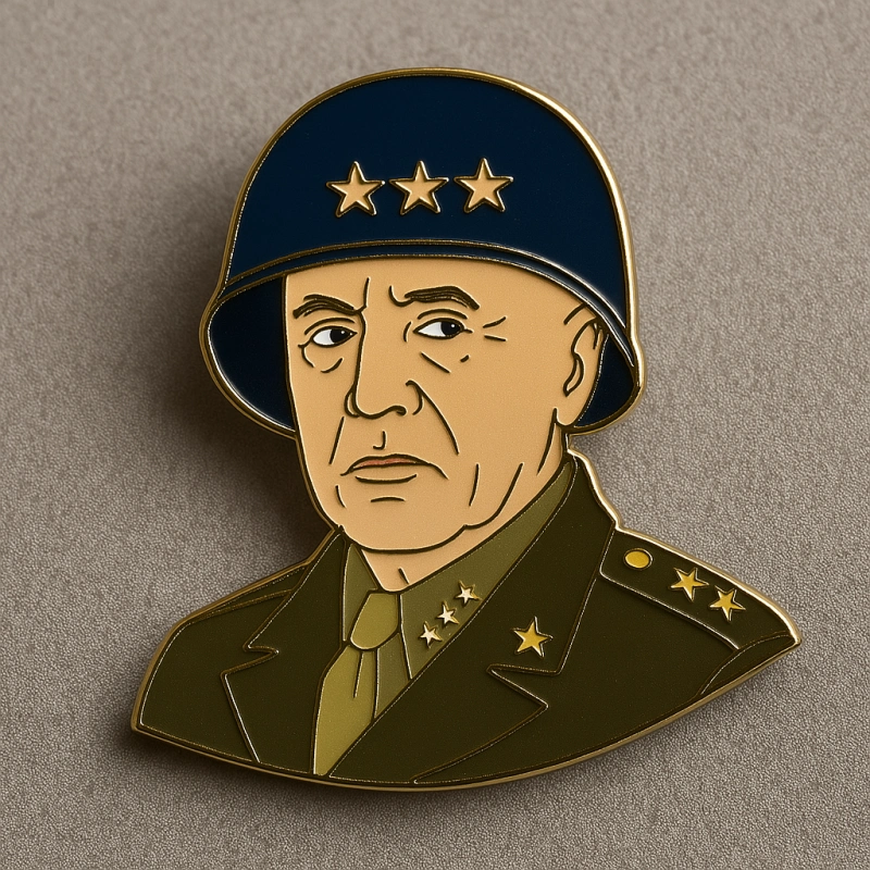 Custom General Patton’s Military Lapel Pins Badges - CustomBlitz.com