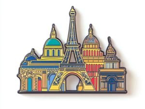 Custom France Paris Lapel Pins & Magnets - CustomBlitz.com