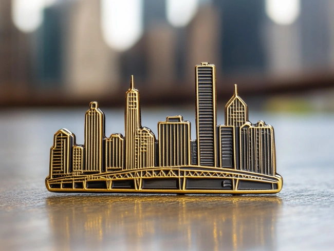 Custom Chicago Metal Lapel Pins,Fridge Magnets,Keychains,Badges - CustomBlitz.com
