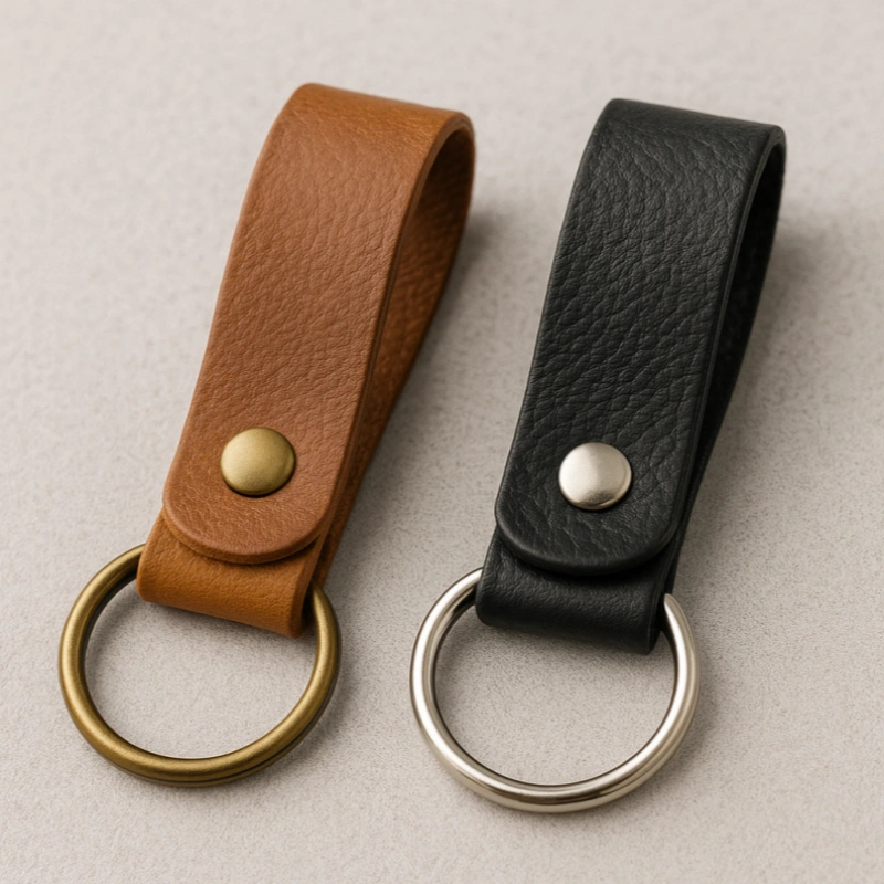Custom Leather Strap Keychain - CustomBlitz.com