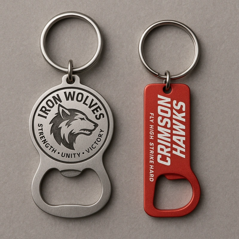 Custom Bottle Opener Keychains with Team Name - CustomBlitz.com