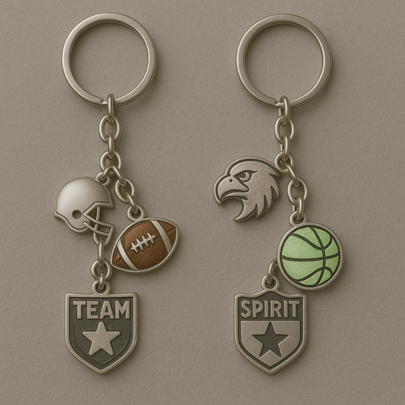 Custom Charm Keychains with Multiple Icons - CustomBlitz.com
