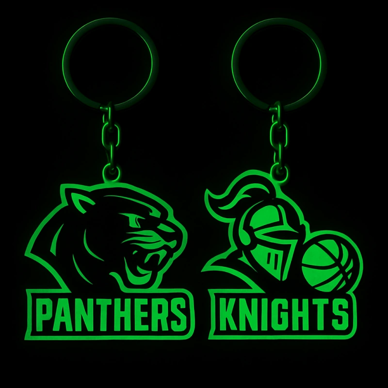 Custom Glow-in-the-Dark Sports Keychains - CustomBlitz.com