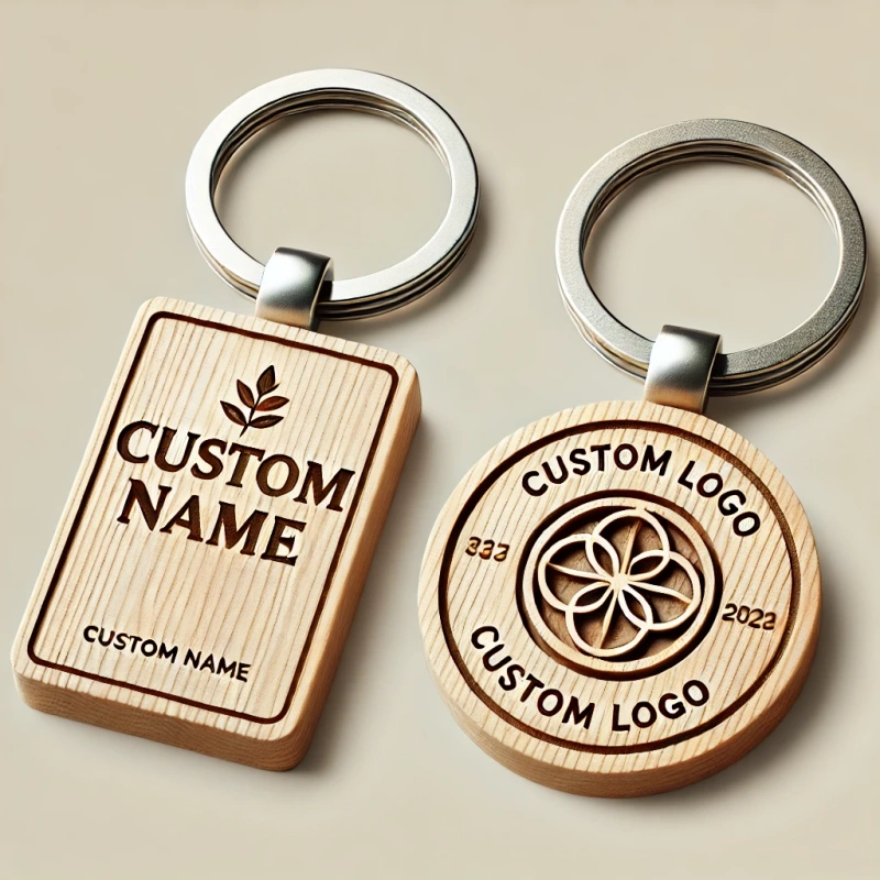Engraved Name Wooden Keychains - CustomBlitz.com