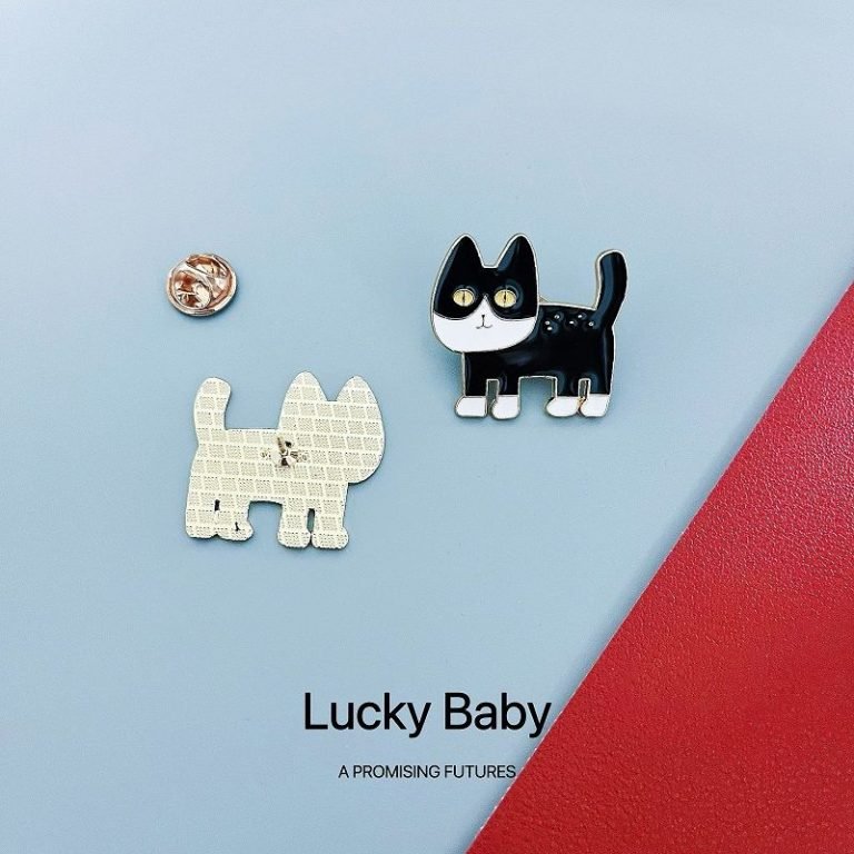 Custom Buy  Black Cat Pin Badge Back - CustomBlitz