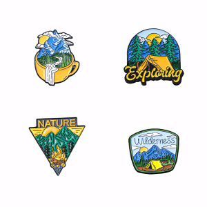Custom Buy Outdoor Adventure Pin Badge Detail Photo- CustomBlitz.com
