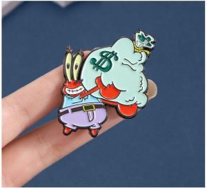 Custom Mr. Krabs Money Bag Enamel Pin - CustomBlitz.com
