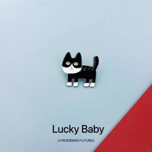 Custom Buy Black Cat Pin Badge- CustomBlitz.com