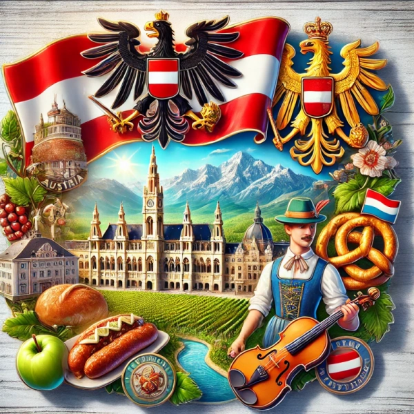 Custom Austria Lapel Pins & Magnets - CustomBlitz.com