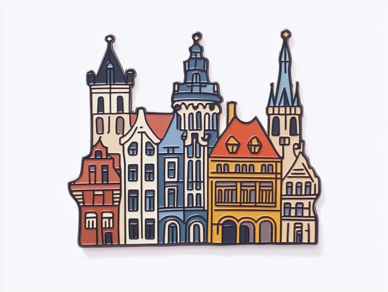 Custom Belgium Landmarks Lapel Pins & Magnets - CustomBlitz.com