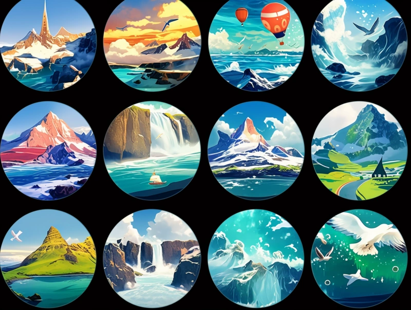 Custom Norway Landscape Lapel Pins & Magnets - CustomBlitz.com