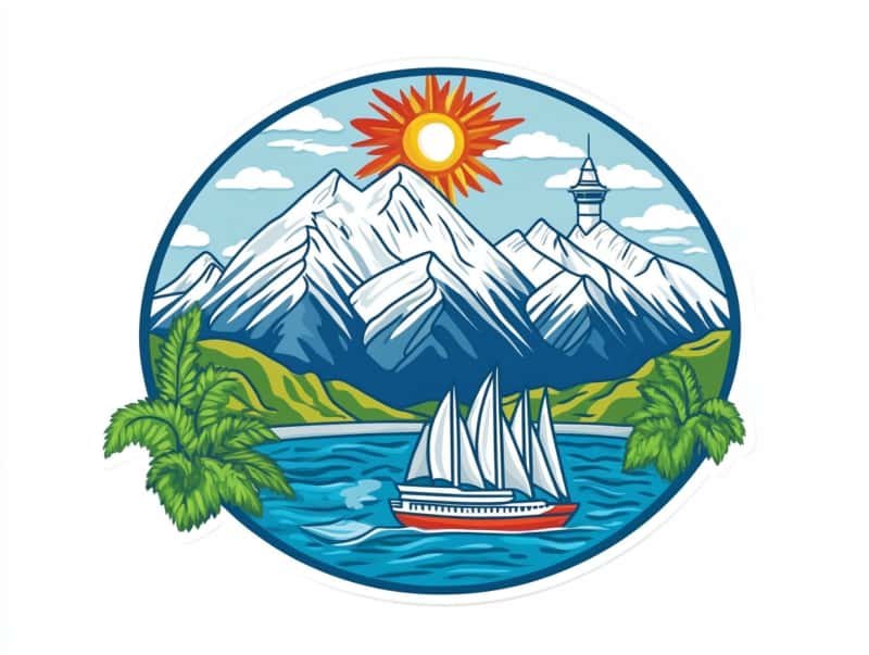 Custom New Zealand Natural Scenery Lapel Pins & Magnets - CustomBlitz.com