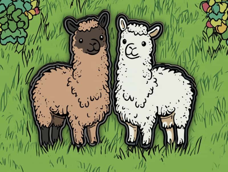Custom New Zealand Alpaca Lapel Pins & Magnets - CustomBlitz.com