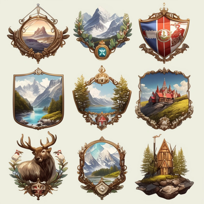 Custom Norway Landscape Lapel Pins & Magnets - CustomBlitz.com