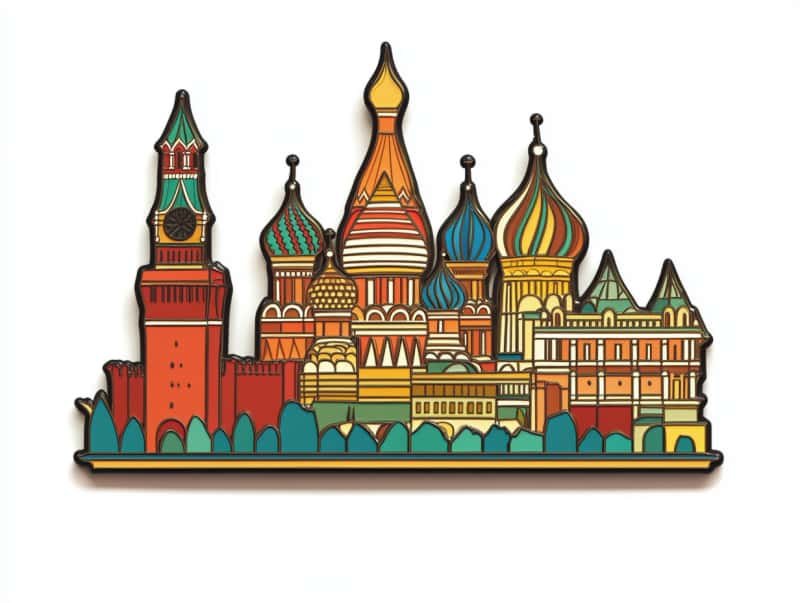 Custom Russia Landmarks Lapel Pins & Magnets - CustomBlitz.com