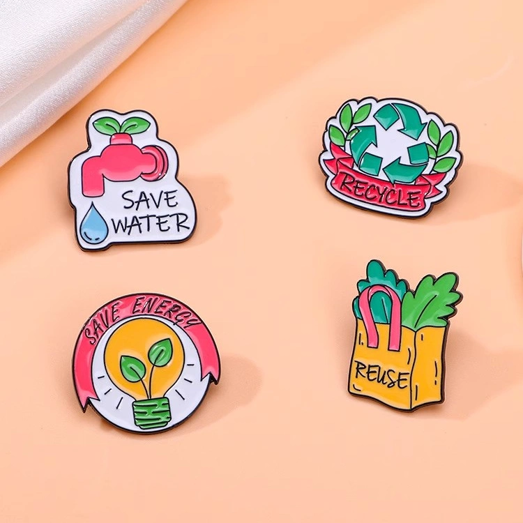 Custom Buy Earth-Themed Pins Badge Usage Scenarios- CustomBlitz