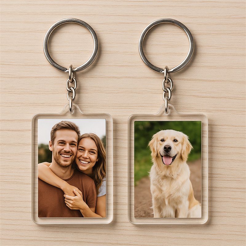 Custom Acrylic Photo Keychains - CustomBlitz.com