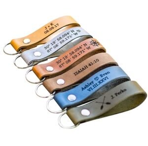 Custom leather keychains - CustomBlitz.com