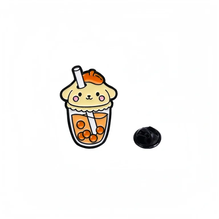 Custom Buy Dog Milk Tea Pins Badge - CustomBlitz.com