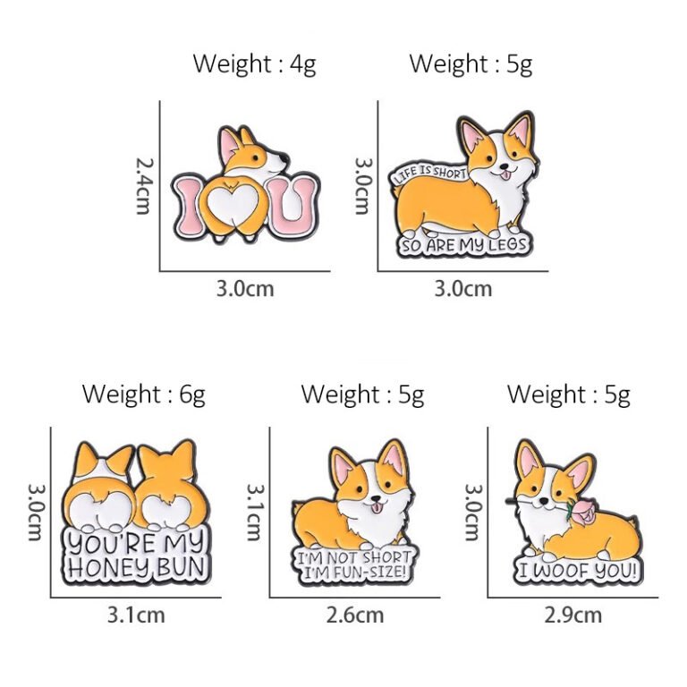 Custom Buy Corgi Pins Badge Size- CustomBlitz