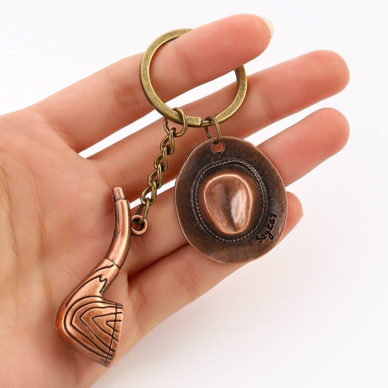 Custom Buy Vintage Hat and Pipe Keychains & Keyrings- CustomBlitz