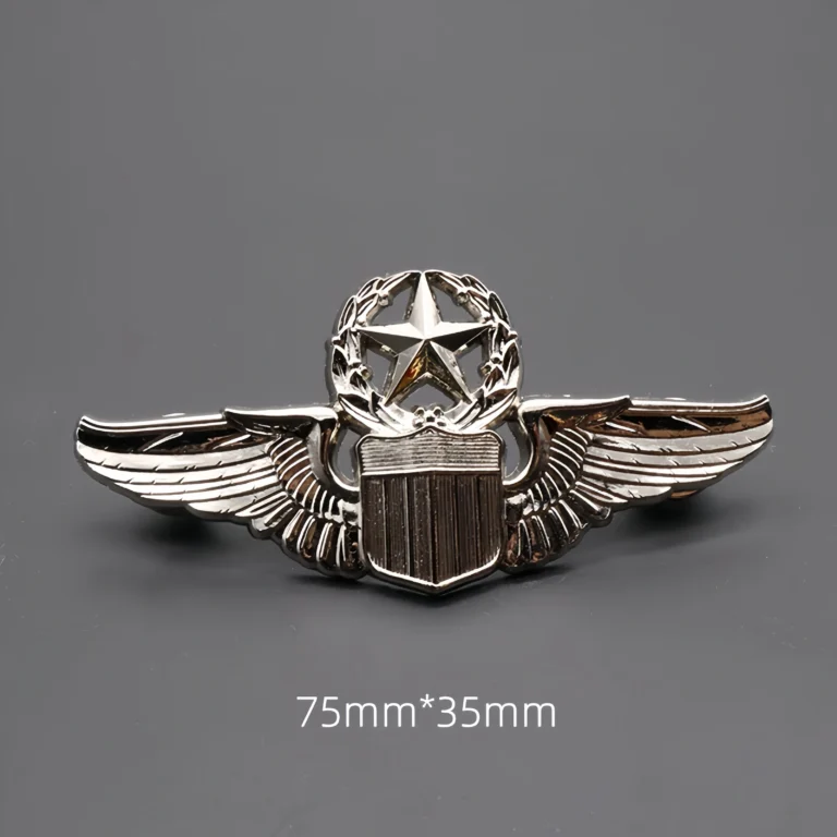 Custom Buy Silver Air Force Wings Pins Badge Size- CustomBlitz.com
