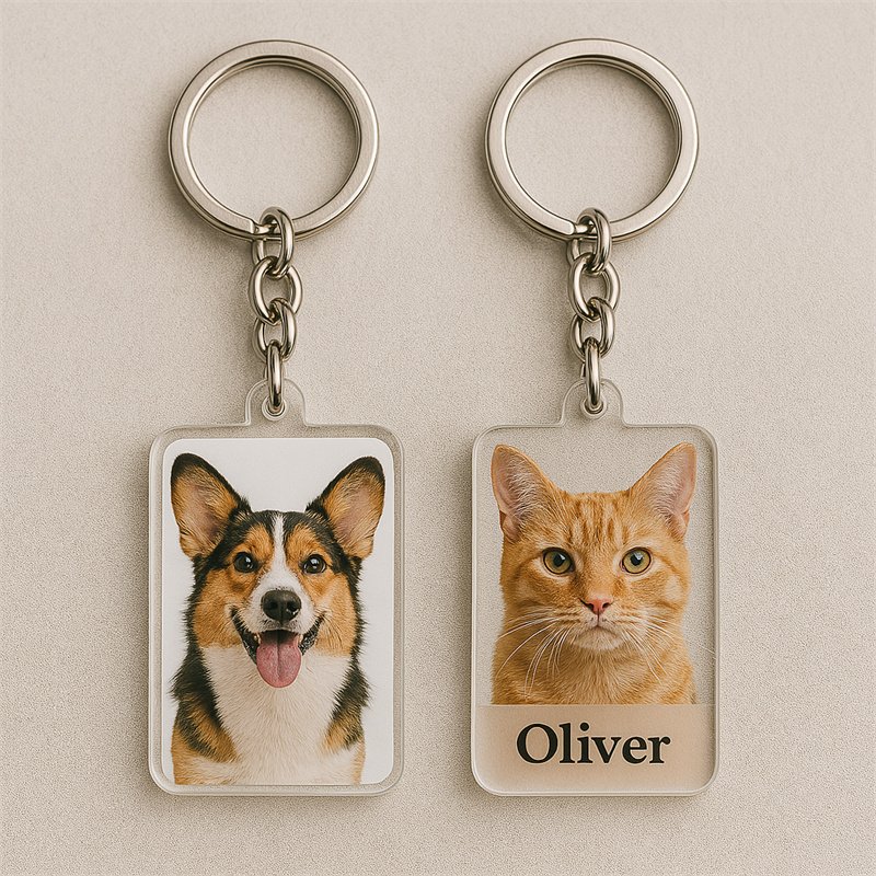 Custom Pet Photo Keychains - CustomBlitz.com
