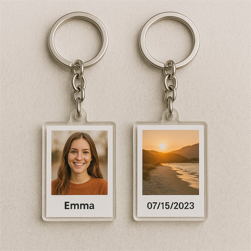 Custom Polaroid Style Keychains - CustomBlitz.com