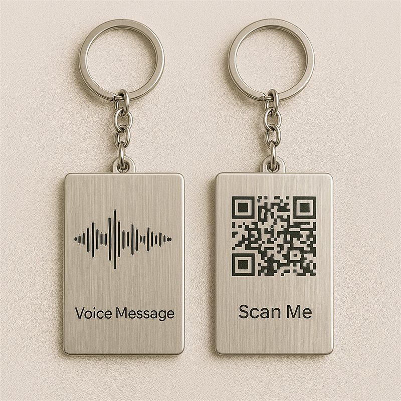 Custom Soundwave or QR Code Keychains - CustomBlitz.com