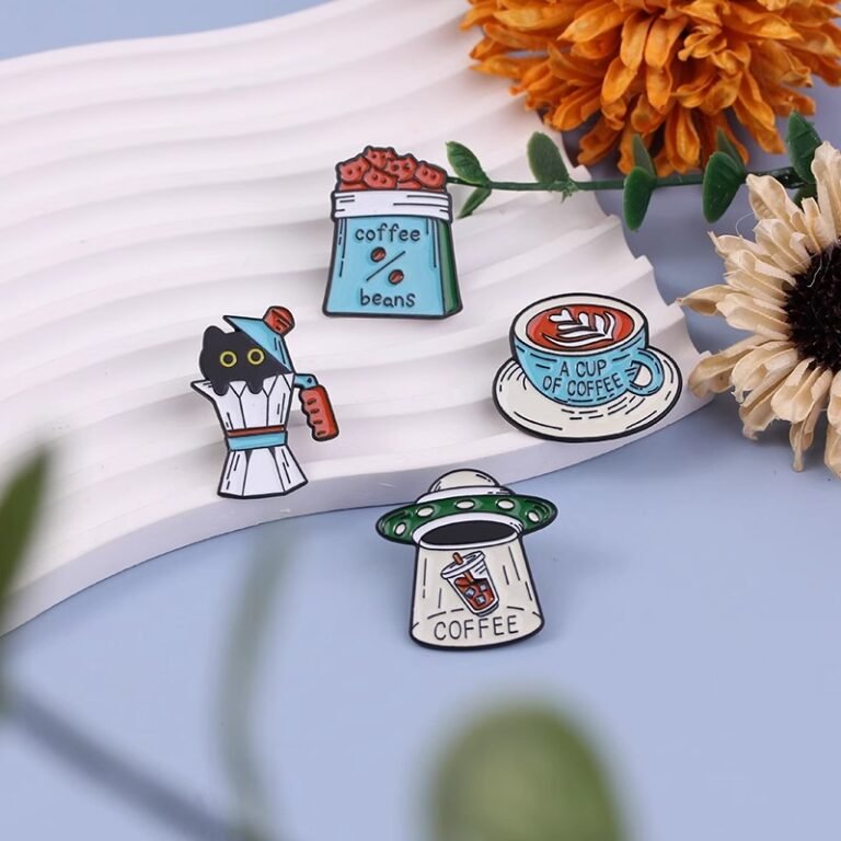 Custom Buy Coffee Maker Pins Badge Usage Scenarios- CustomBlitz