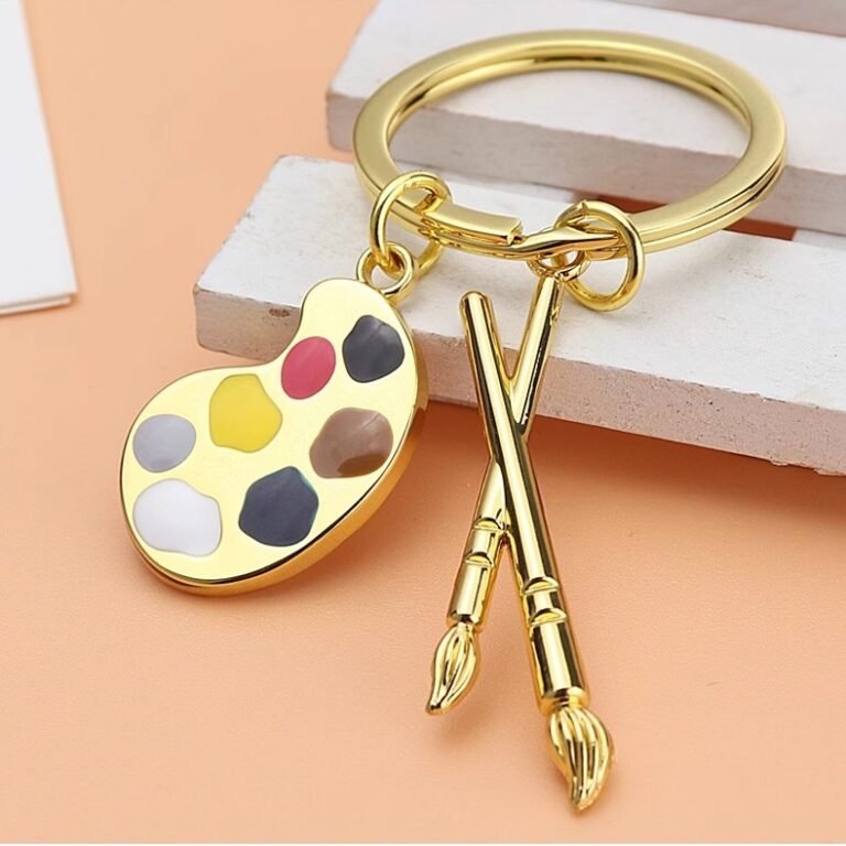 Custom Buy Gold Paint Palette Keychains & Keyrings - CustomBlitz.com