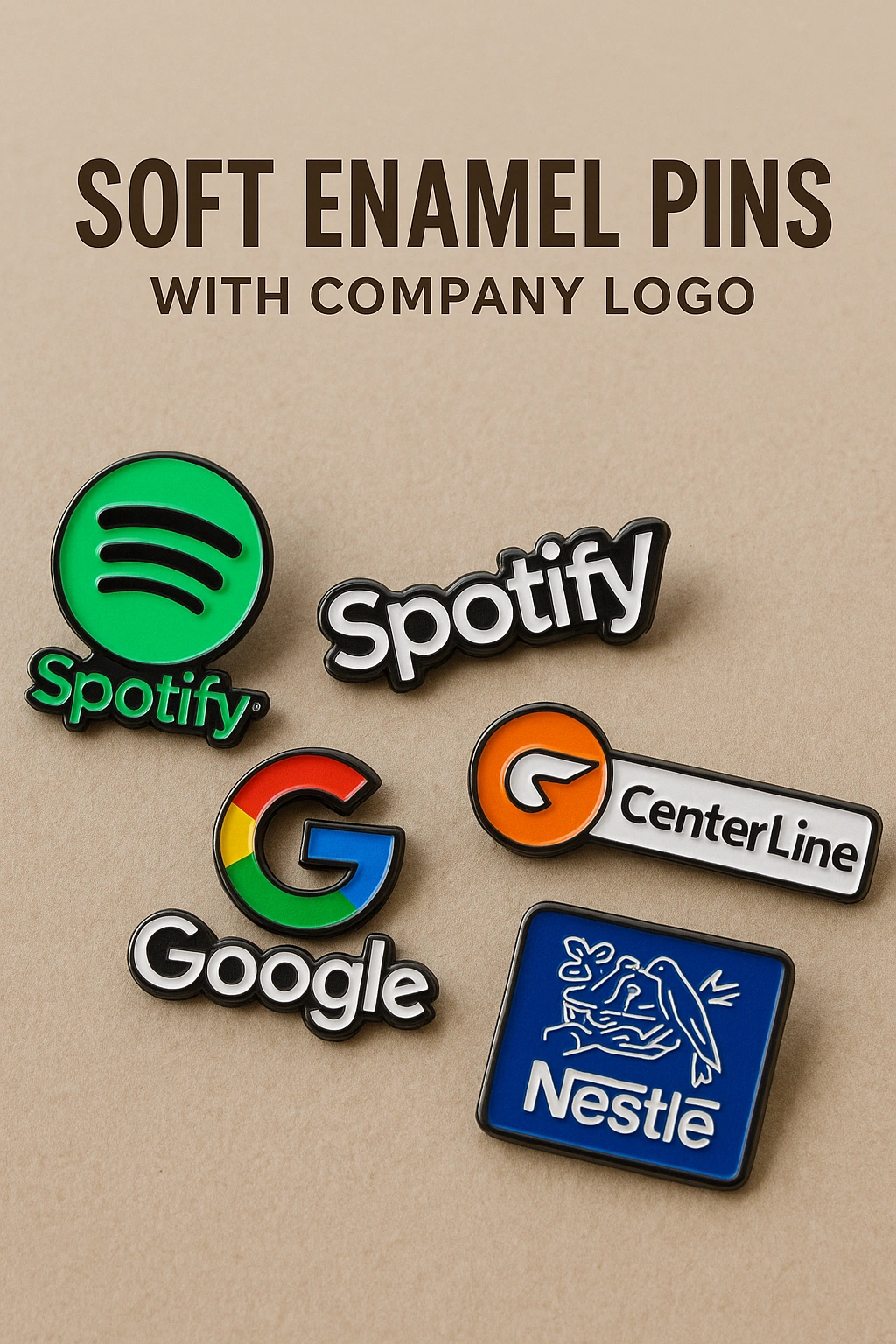 Soft Enamel Pins with Company Logo - CustomBlitz.com