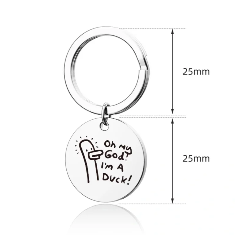 Custom Buy Duck Quote Keychains & Keyrings Size- CustomBlitz