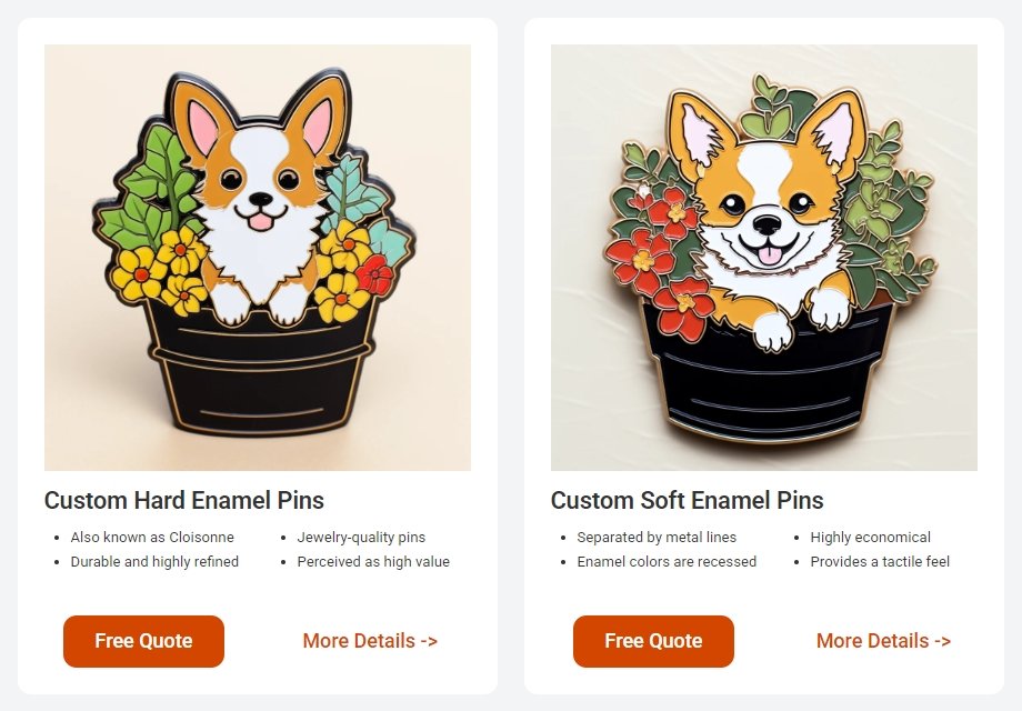 the diffirences between soft enamel pins and hard enamel pins - CustomBlitz.com