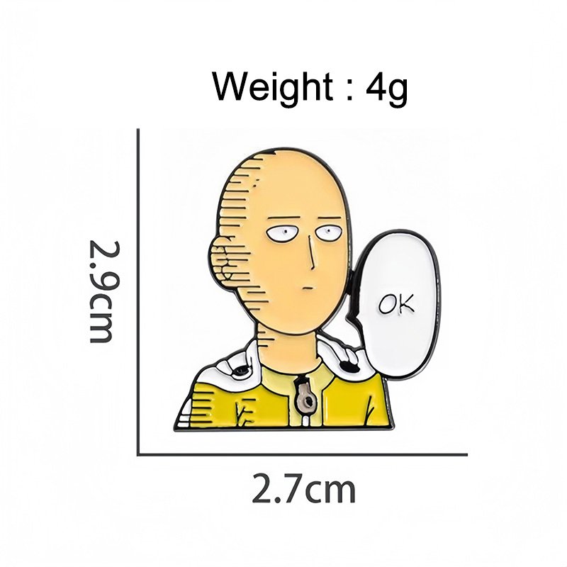 Custom Buy Saitama Pins Badge Size- CustomBlitz.com