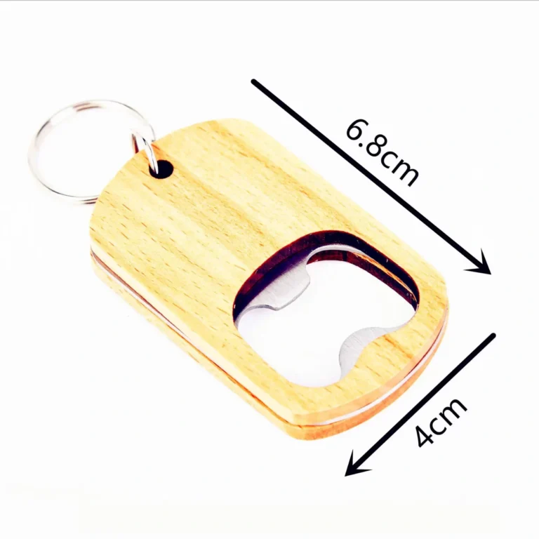 Custom Buy Wooden Bottle Opener Keychains & Keyrings Size- CustomBlitz