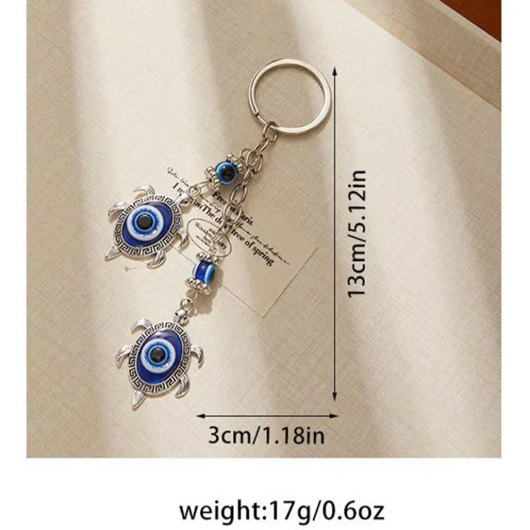 Custom Buy Turtle Evil Eye Keychains & Keyrings Size- CustomBlitz