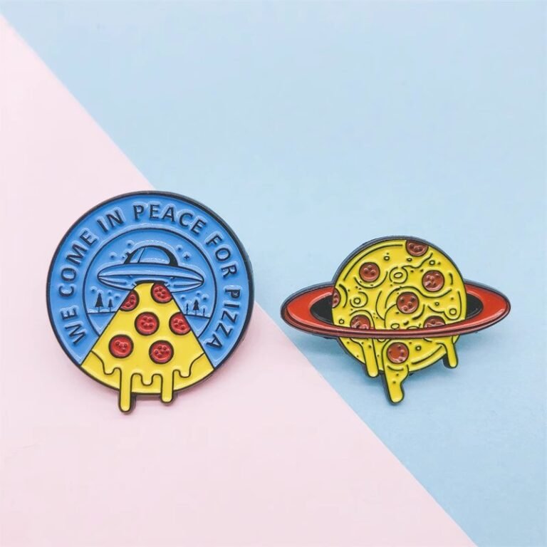 Custom Buy Pizza Planet UFO Pins Badge Usage Scenarios- CustomBlitz