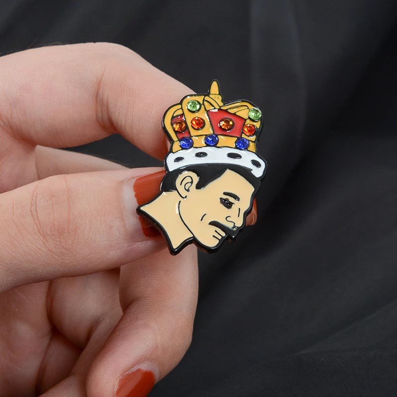 Custom Buy Freddie Mercury Crown Pins Badge Usage Scenarios- CustomBlitz.com