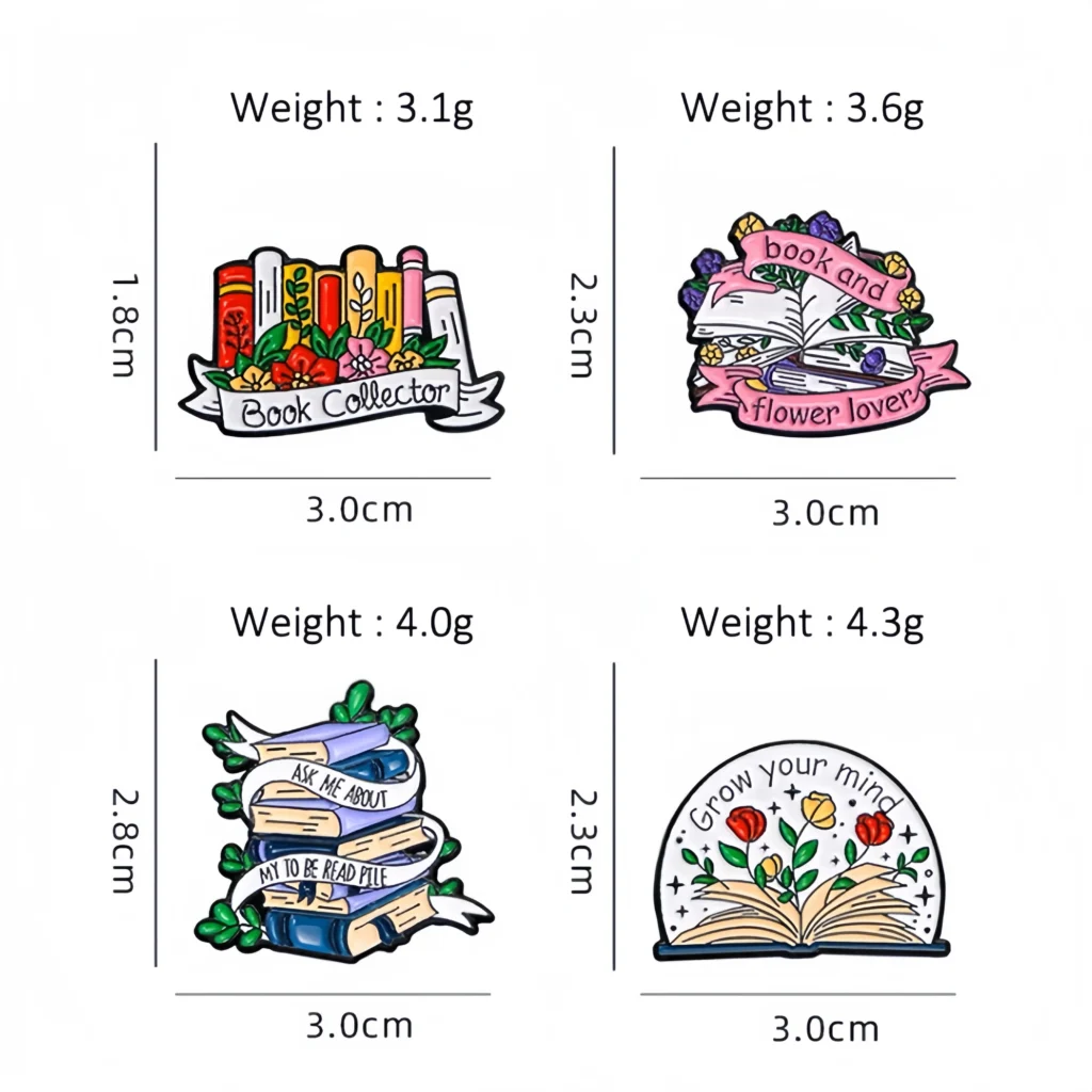 Custom Buy Book Stack pins badge– CustomBlitz.