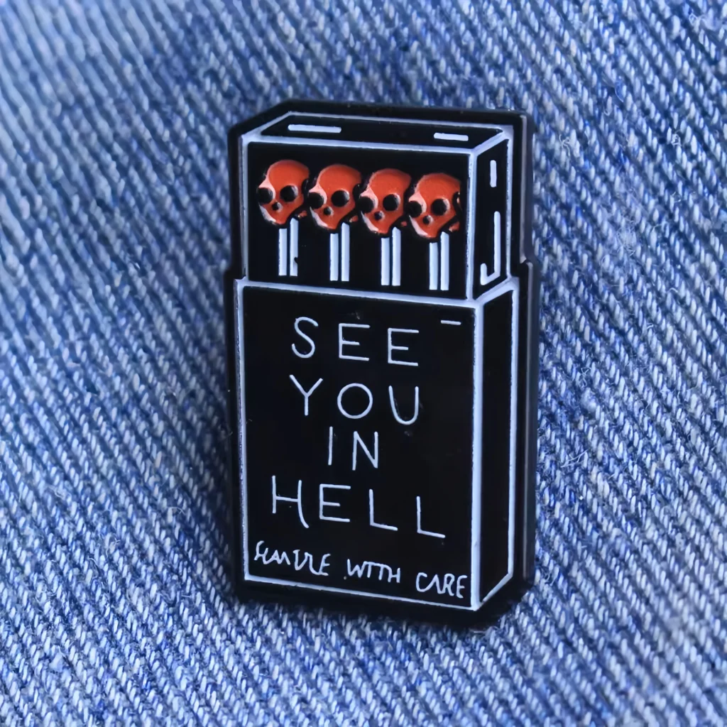 Custom Buy Skull Matchbox pins badge Usage Scenarios- CustomBlitz.com